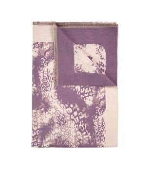 Шал в лилаво и бежово с животински десен Ceres снимка