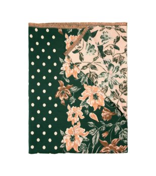 Флорален шал в зелено и екрю LIMOS снимка