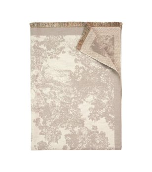 Дълъг шал в екрю с принт DEBORAH снимка