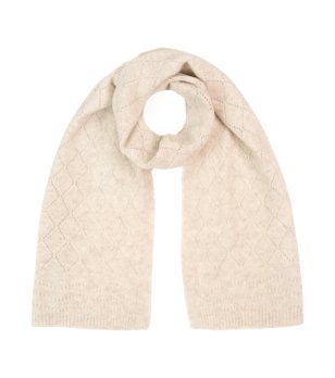 Светлобежов шал с класическа кройка Elyssa и с вълна снимка