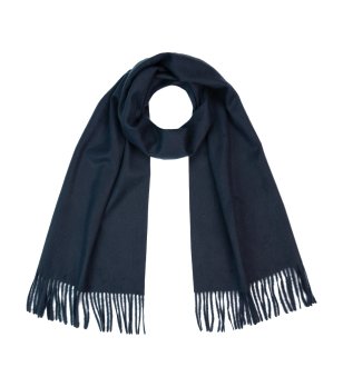 Тъмносин шал с ресни Hanky снимка