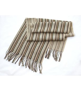 Бежов мъжки шал на райе ZOEY снимка