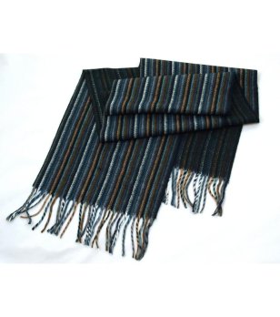 Черен мъжки шал на райе ZOEY снимка