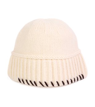 Дамска шапка в екрю и тъмнокафяво ALEX снимка