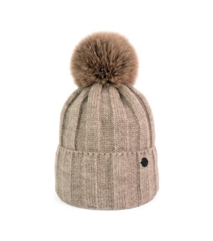 Бежова шапка с помпон Murań снимка