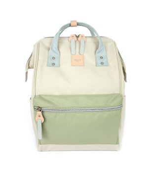 Раница в екрю, светлосиньо и зелено с отделение за лаптоп Candy M снимка