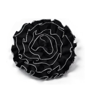 Черна брошка GIANNA с клипс и безопасна игла снимка