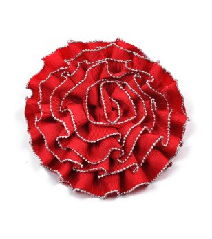 Червена брошка с клипс GIANNA снимка