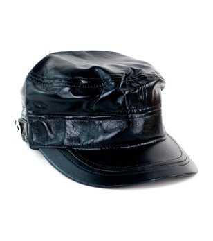 Черна дамска шапка с козирка снимка