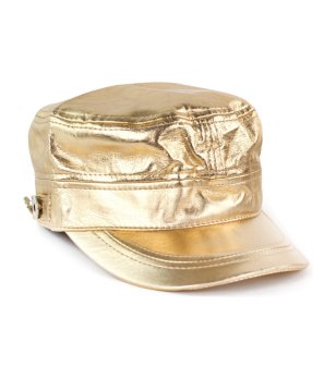 Златиста дамска шапка с козирка снимка