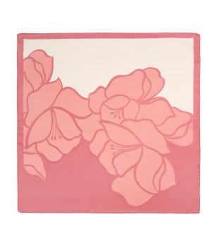 Квадратно шалче в сиво, розово и екрю POPPY снимка