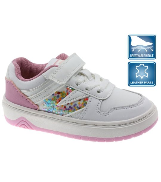 Бели ежедневни сникърси с велкро снимка