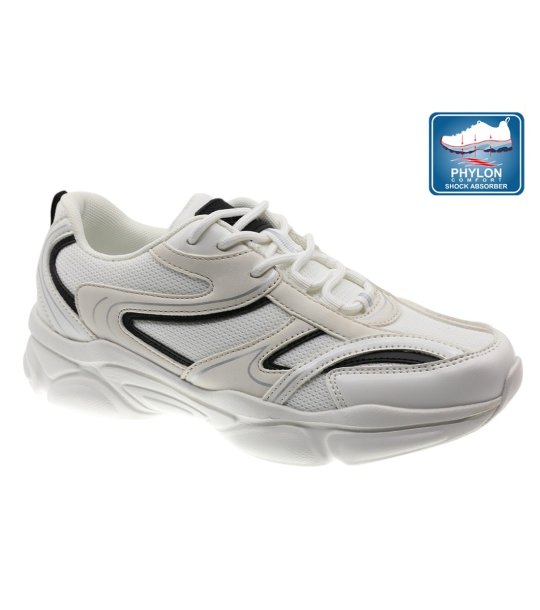 Бели дамски маратонки с връзки и лека подметка снимка