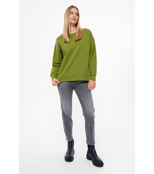 Зелена памучна  дамска блуза снимка