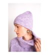 Виолетова шапка с подгънат ръб Dawson-1 снимка