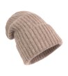 Тъмнобежова шапка с подгънат ръб BENSON-1 снимка