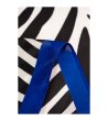 Шал с животински мотиви в сапфирено синьо, черно и бяло Satin Ribs-4 снимка