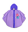Детско лилаво пончо със светлоотразителен кант Mermaid 3–6 години-1 снимка