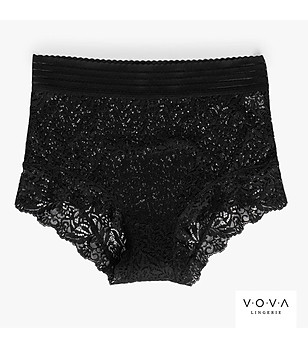 Черни дантелени бикини с висока талия PAOLA снимка