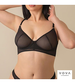 Черен сутиен с меки чашки SIVA снимка