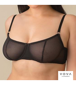 Черен сутиен без подплънки SIVA снимка