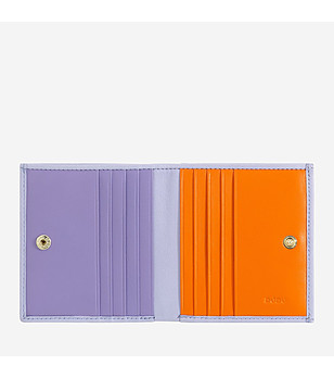 Светлолилав дамски кожен портфейл Flavio с RFID защита снимка