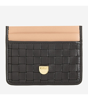 Картодържател в черно и бежово с плетена текстура Svalbard снимка