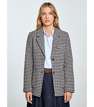 Дамско сако на каре NEIDA с вълна снимка