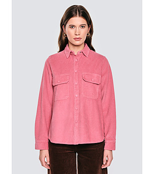 Памучна риза от кадифе в розово ONINO снимка