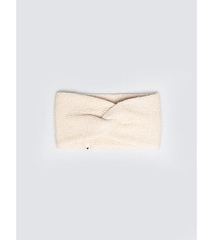 Бежова плетена лента за глава снимка