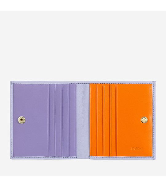 Светлолилав дамски кожен портфейл Flavio с RFID защита снимка