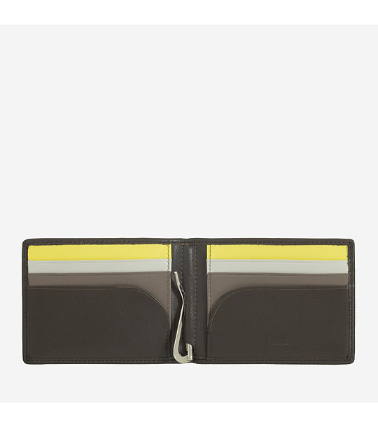 Мъжки кафяв кожен портфейл с щипка и RFID защита Lipari снимка