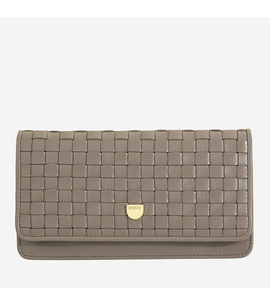 Дамски кожен портфейл в цвят таупе Canarie снимка