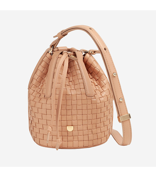 Дамска кожена чанта в цвят пудра FILICUDI снимка