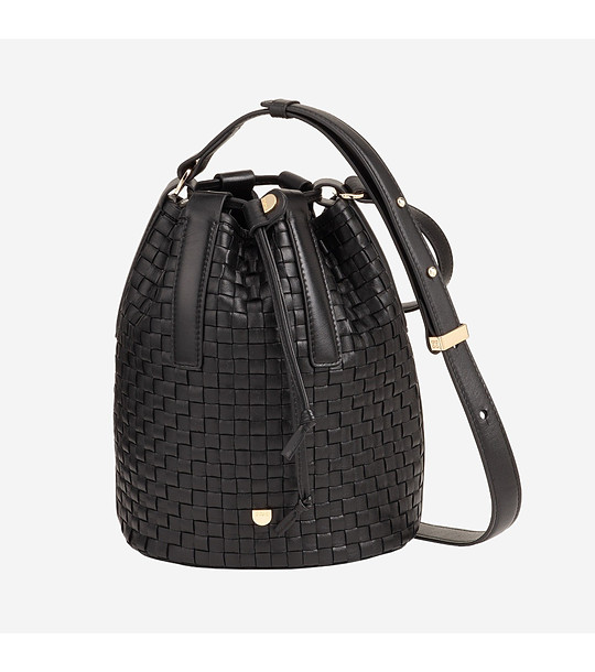 Дамска кожена чанта в черно FILICUDI снимка