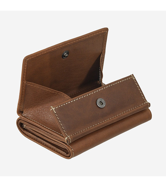 Кафяв кожен портфейл Jill снимка