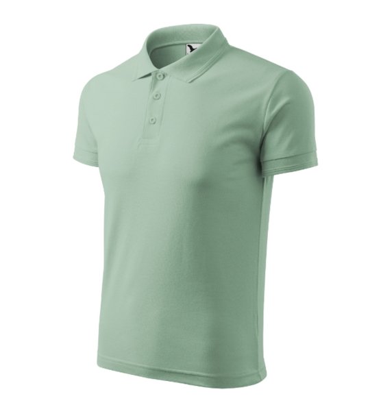 Зелена мъжка блуза с къс ръкав с памук снимка