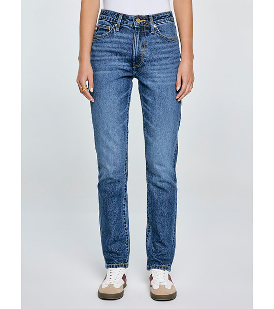 Дамски сини дънки с памук Charlottе снимка