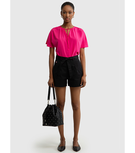 Дамска блуза в розов цвят KORTINI с къс ръкав снимка