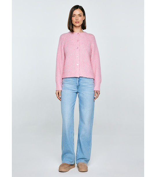 Розова дамска жилетка с копчета снимка