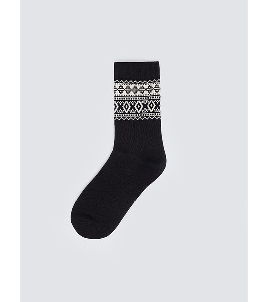 Чорапи с геометричен мотив STANDARD STANDARD UNISEX в черно снимка