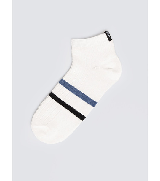 Мъжки къс чорап с контрастни кантове FOOTLETS MEN снимка