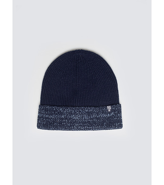 Тъмносиня мъжка зимна шапка IGNACE  снимка