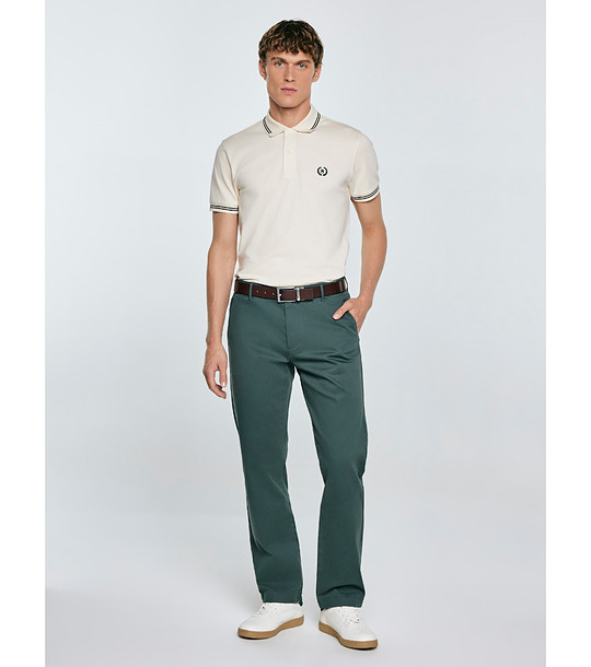 Зелен мъжки памучен панталон TREVOR  снимка