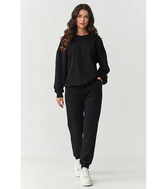 Дамски комплект от две части в черно снимка