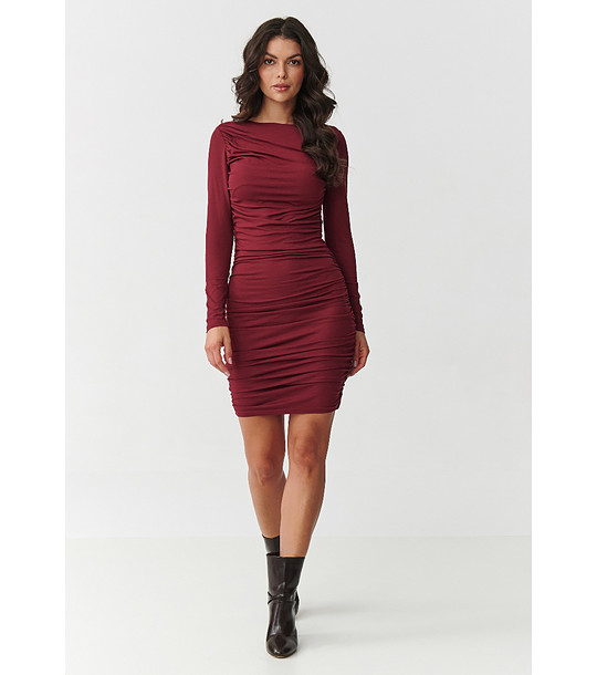  Рокля в бордо с набори снимка