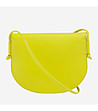 Дамска кожена чанта през рамо в цвят лайм Altea-2 снимка