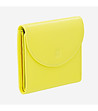 Дамски кожен портфейл в лимонено жълто Malaita-3 снимка