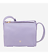 Дамска кожена чанта в лилаво Ethel-1 снимка