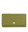 Маслинено зелен дамски кожен портфейл Canarie-0 снимка